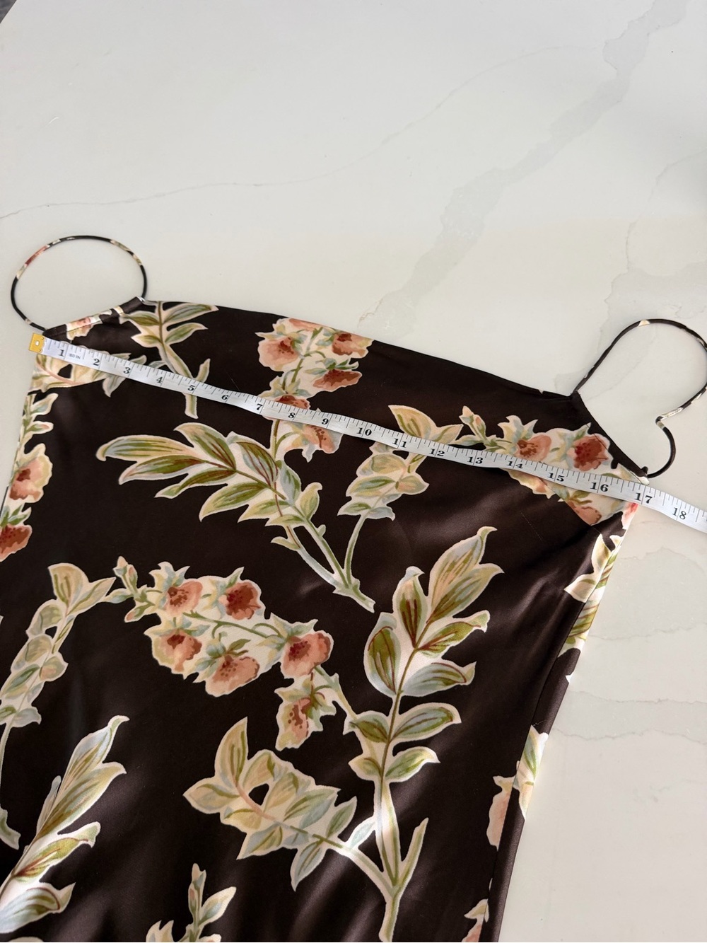 Faithfull the Brand Yolaine Midi Dress in Jardin Floral Chocolate Sz 4 - Picture 7 of 11